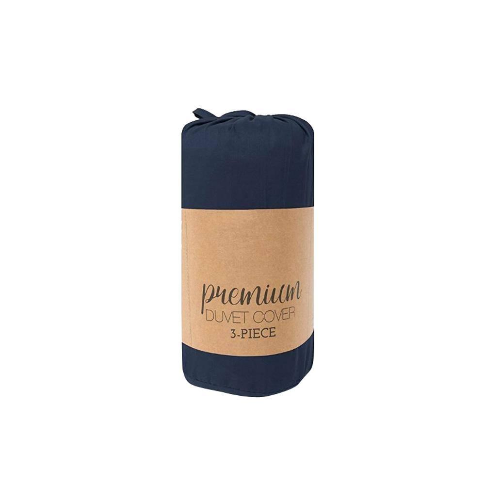 Ienjoy Home Home 3 -Piece Navy Full/Queen Duvet cover Set