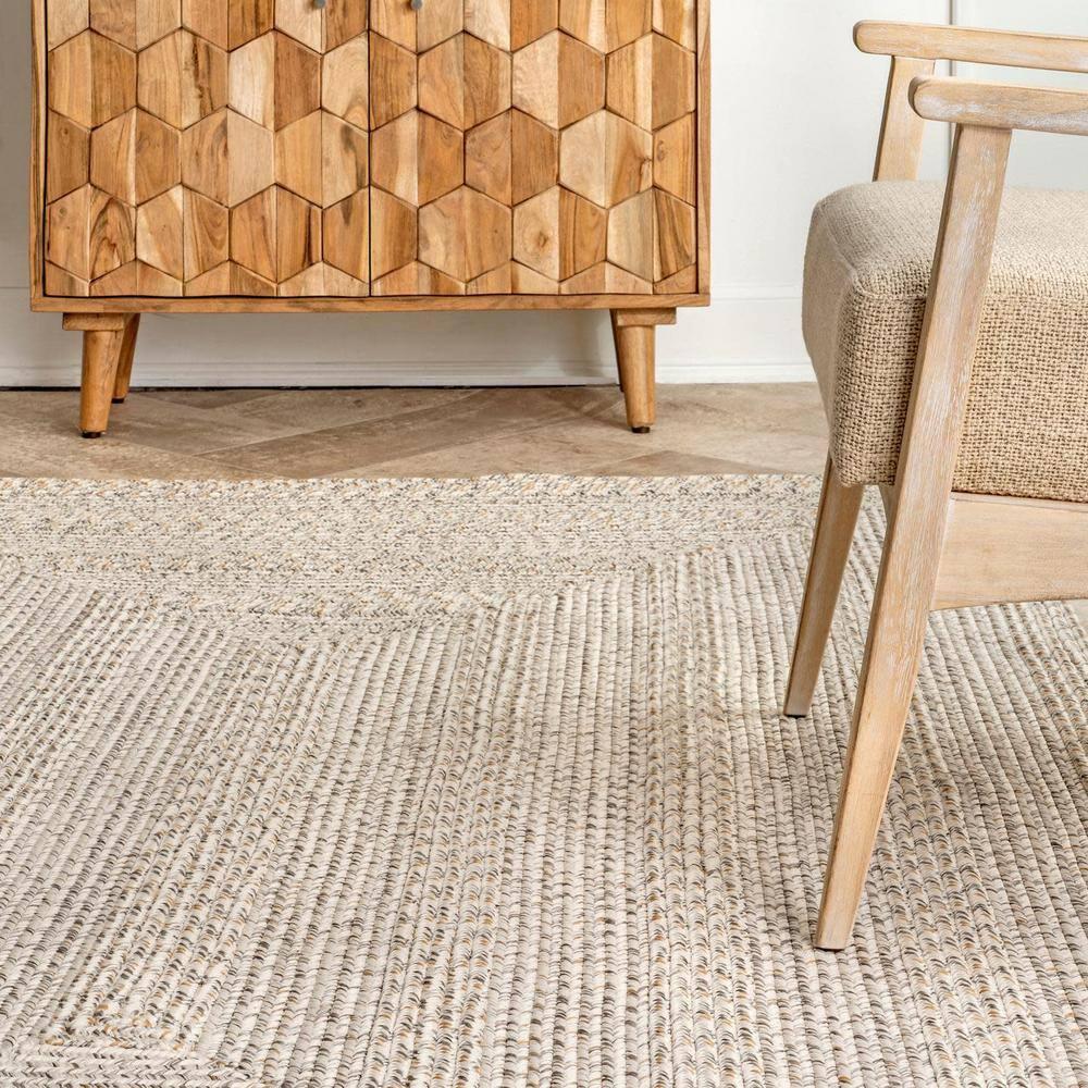 Nuloom Rowan Solid 5x8 Indoor/Outdoor Area Rug for Living Room Patio Deck Front Porch Kitchen, Ivory