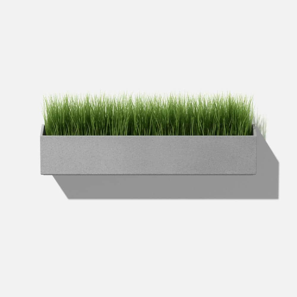 Veadek Geo Series Short Hanging 16" Planter - Gray