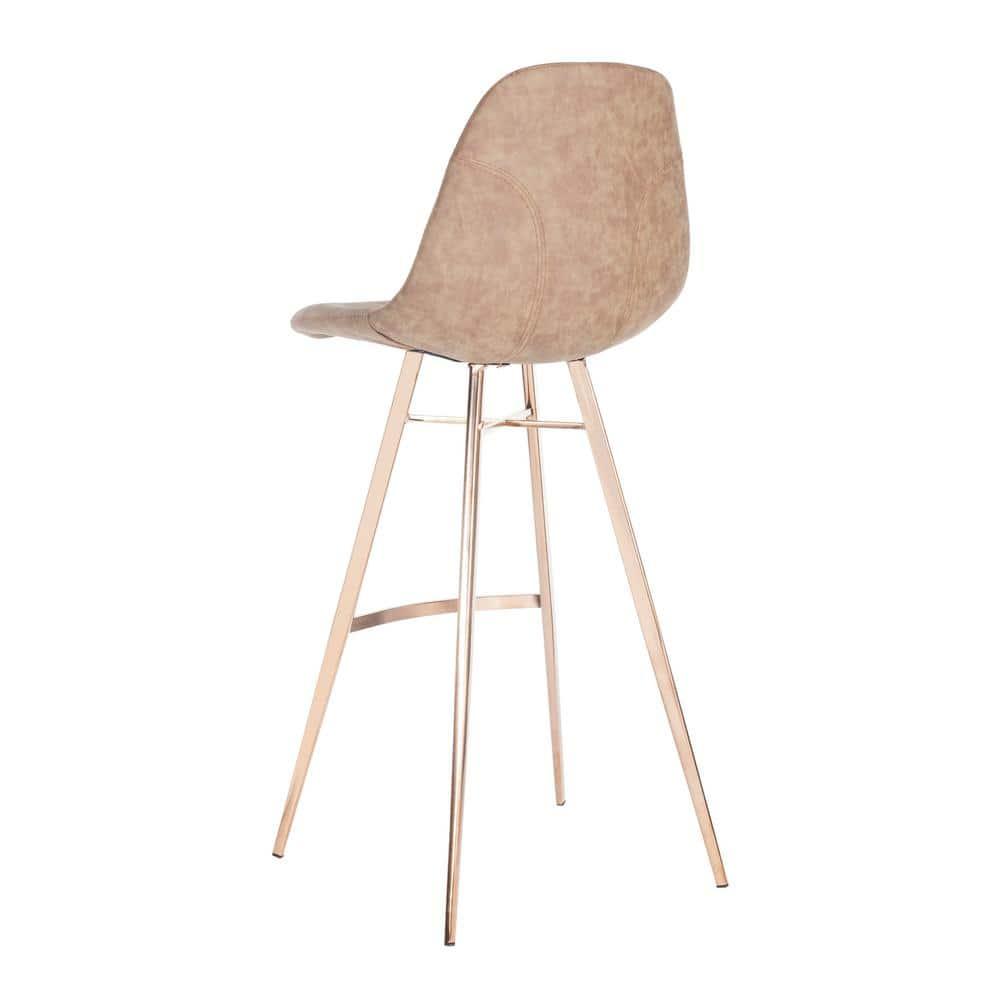Mathison Bar Stool  - FOX3011 - Brown/Copper - Safavieh Couture