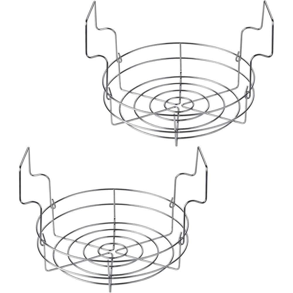 Cook N Home Cook N Home 12-inch Canning Rack, 2 Pack, Stainless Steel Steamer Canning Jar Rack, Kit For Regular Wide Mouth Mason Jars Ball Jars Holds 8 Pint Or 7 Quart Jars