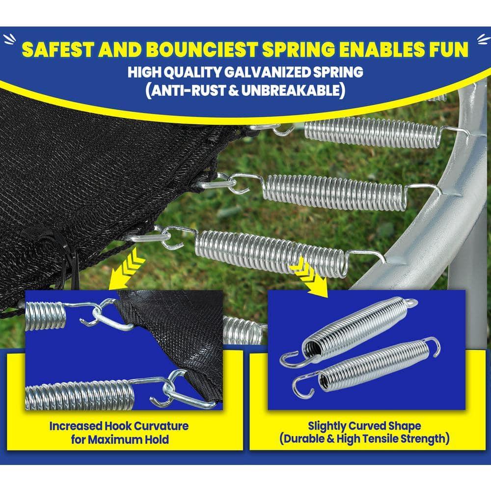 Machrus Upper Bounce 12 FT Round Trampoline Set with Safety Enclosure System – Backyard Trampoline - Outdoor Trampoline for Kids - Adults