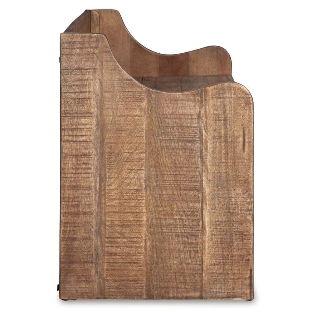 Garrettville Storage Bench Brown - Signature Design by Ashley: Solid Wood, Entryway, Ottoman, End-of-Bed