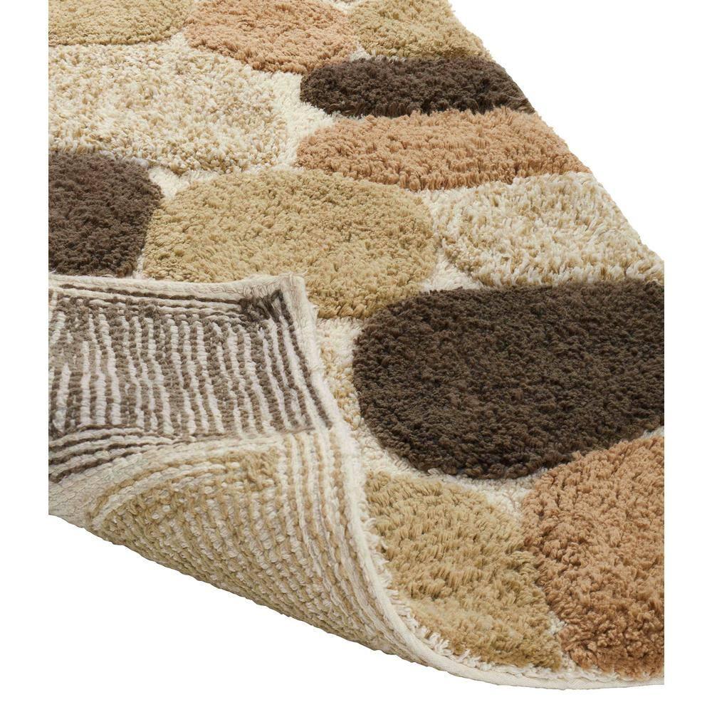 Chesapeake  Pebbles 2pc Bath Rug Set Khaki 20"x32" & 20"x32" Same Size Set