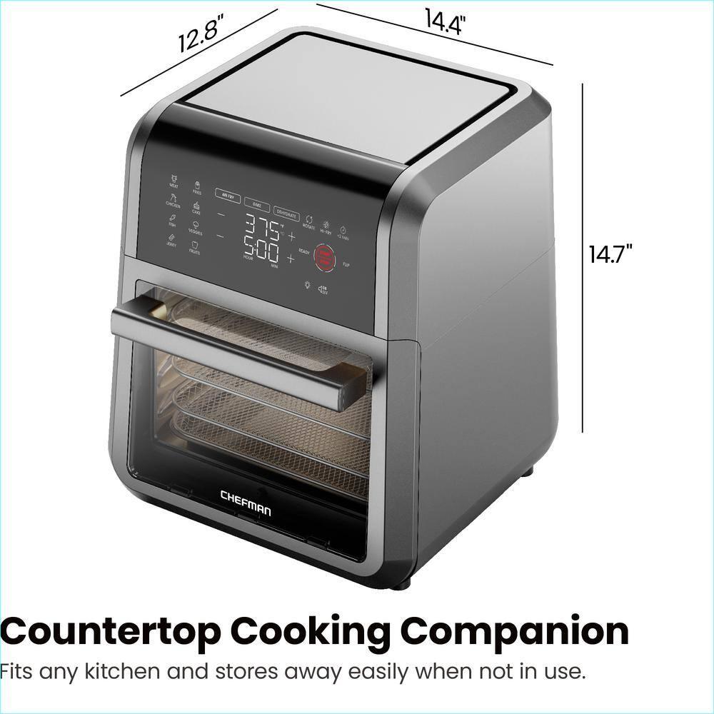 Chefman 6-in-1 Multifunctional Air Fryer Oven w/ 12 Qt Capacity, Digital Touchscreen - Black