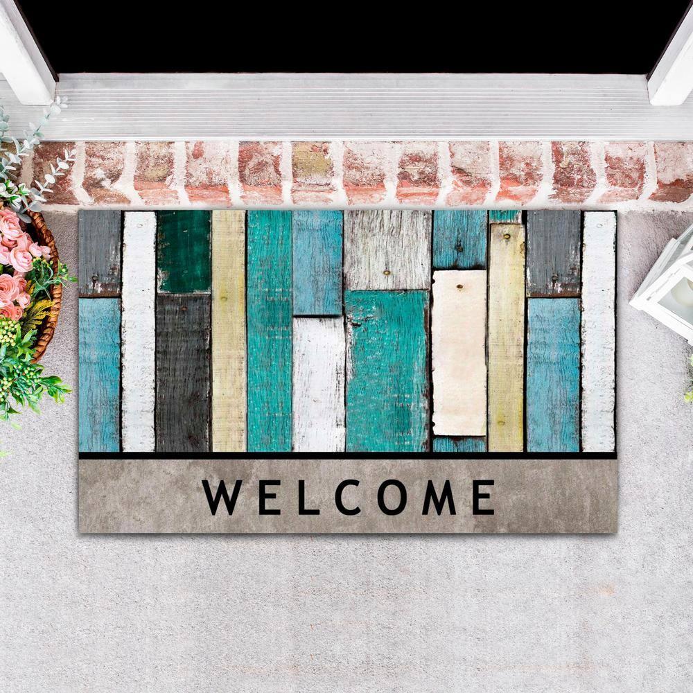 Rosecliff Heights Willshire Non-Slip Geometric Outdoor Doormat