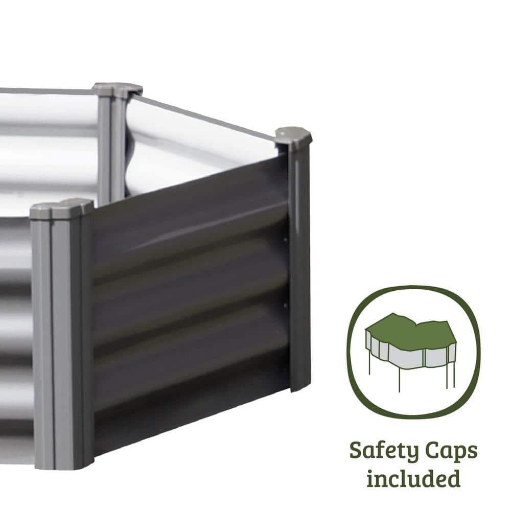 The Organic Garden Co Hakea 3.28' x 3.28' Metal Hex Garden Bed