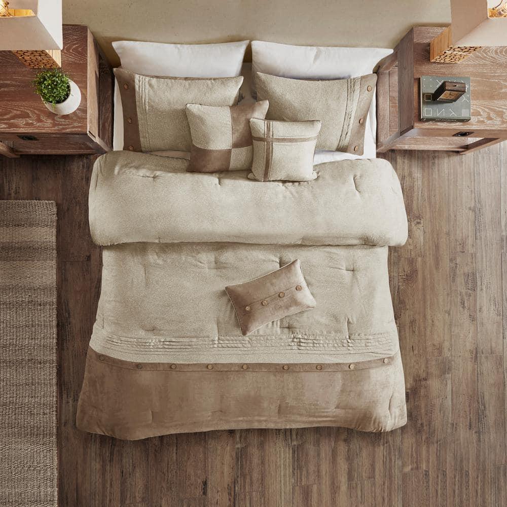 Madison Park Boone 7 Piece Faux Suede Comforter Set