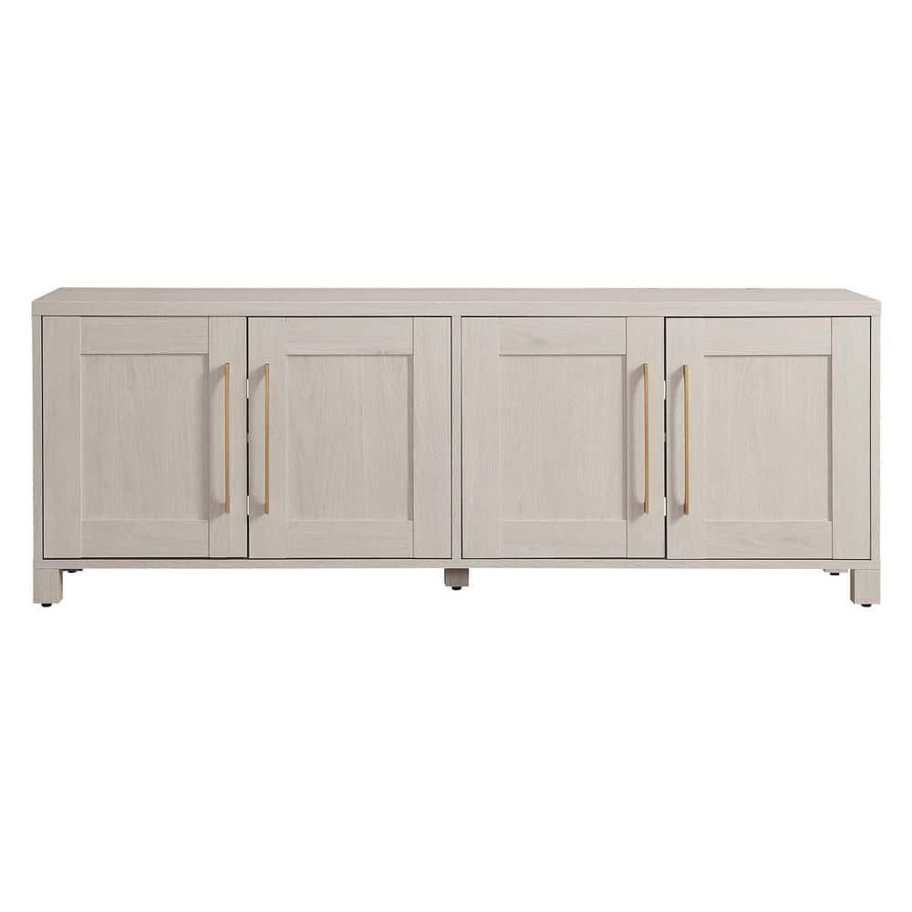 Evelyn&Zoe Chabot Rectangular TV Stand for TV's up to 75", Alder White