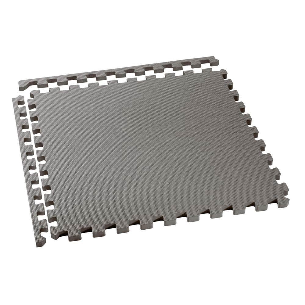 We Sell Mats 1" Thick Multipurpose Exercise Floor Mat with EVA Foam, Interlocking Tiles, Anti-Fatigue for Home or Gym, 24 in x 24