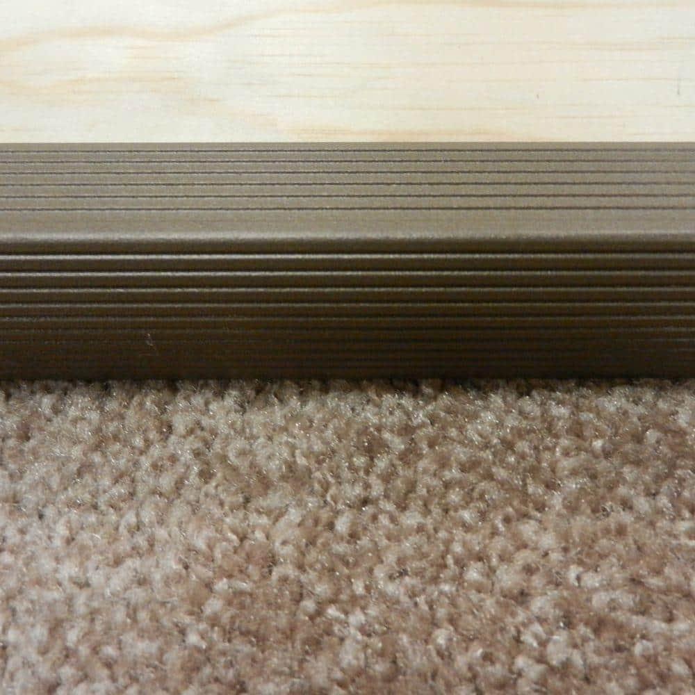 M-D Building Products Cinch Fluted Stair Edge Aluminum 1-1/8 in. H x 1-1/4 in. W x 36 in. D Bro