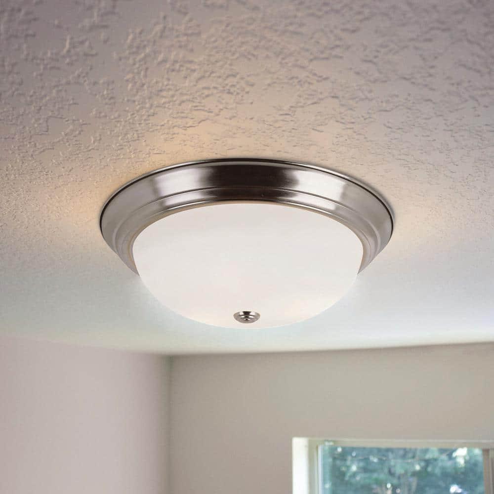 Trans Globe Lighting 13719 3 Light 15" Flush Mount Round Ceiling Fixture - Nickel