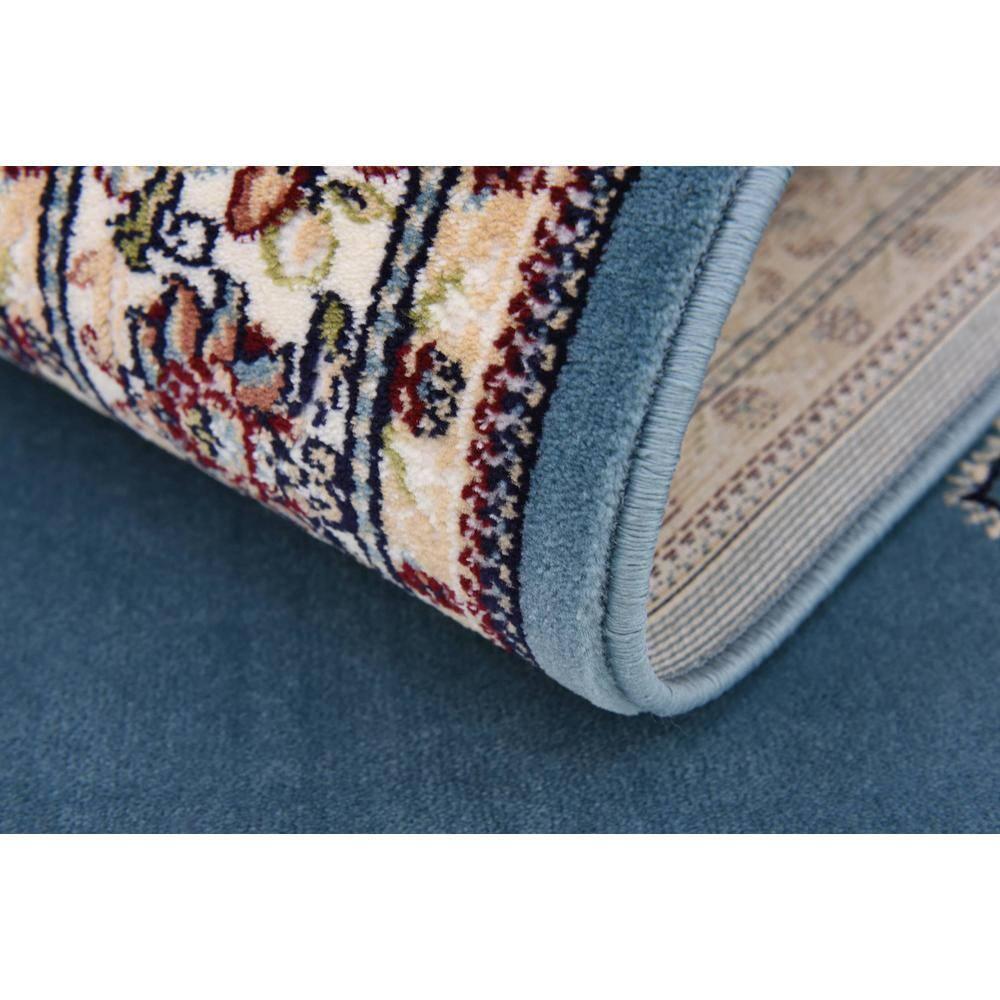 Unique Loom Narenj Collection Classic Traditional Medallion Textured Design Area Rug, 3' x 13' 1" Runner, Blue/Burgundy