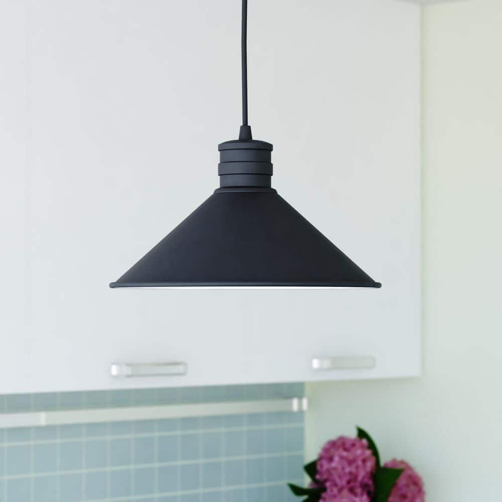 VAXCEL Akron 1L Bronze Metal Industrial MCM Cone Pendant Hanging Ceiling Light