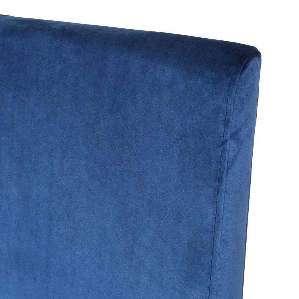 Noble House Korey Indoor Modern Velvet Barstools, Set of 2, Navy Blue