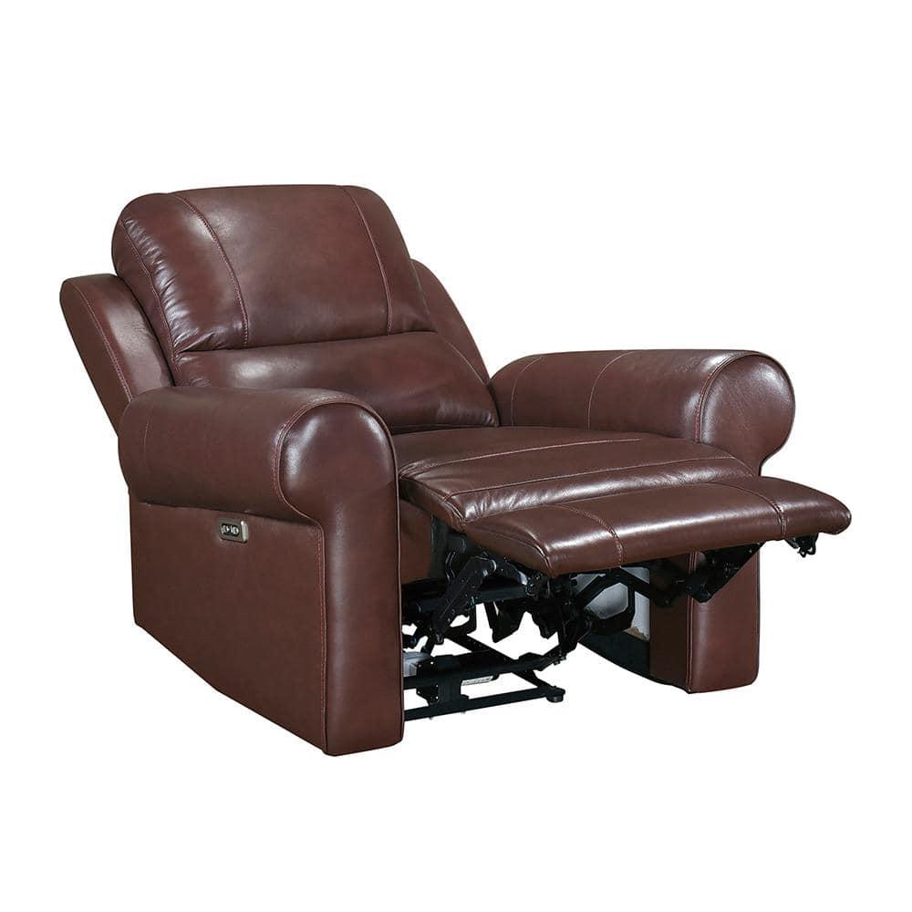 Lexicon McCall Leather Match Power Reclining Chair with Power Headrest in Brown