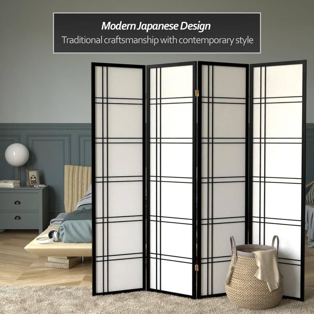 Latitude Run® 68'' W x 71.25'' H 4 - Panel Folding Room Divider