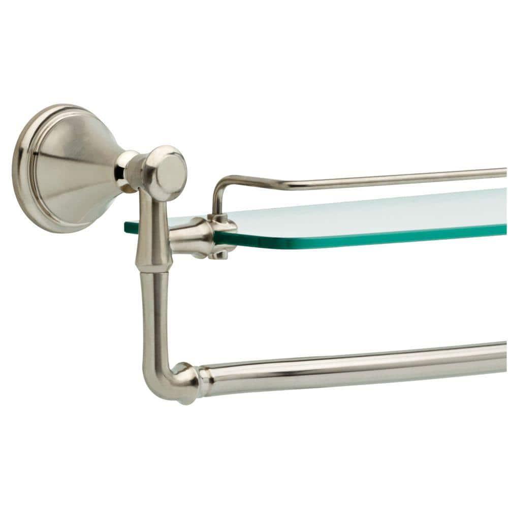 Delta Cassidy 18 in. Glass Shelf with Towel Bar