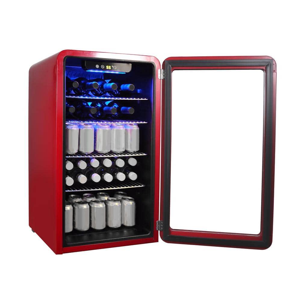 Magic Chef Magic Chef 17.5'' W 20 Cans (12 oz.) 3.4 Cubic Feet Beverage Cooler with Wine Storage and Glass Door