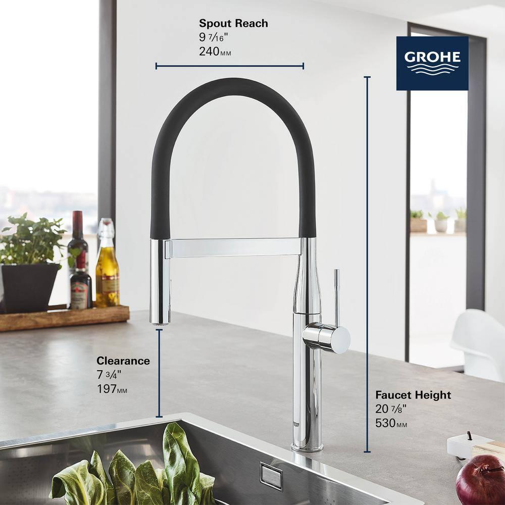 Essence New Single Handle Kitchen Faucet with SilkMove® and with Accessories