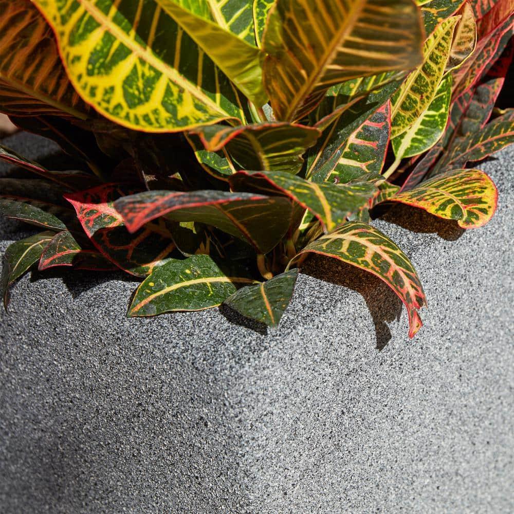 PolyStone Planters Rectangle 17-in W Extra Large White Mixed/Composite Contemporary/Modern Outdoor Planter With Drainage Holes