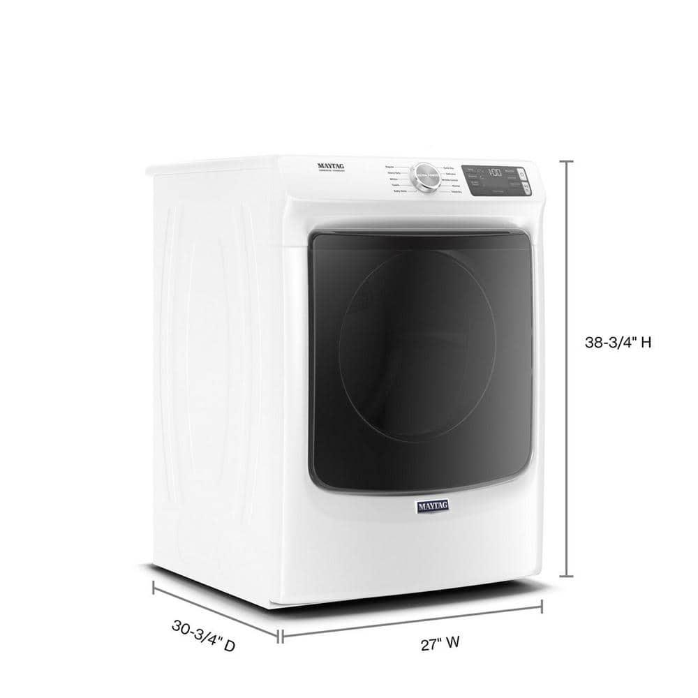 Maytag MED5630HW 7.3 Cu. Ft. White Front Load Electric Dryer with Extra Power and Quick Dry Cycle