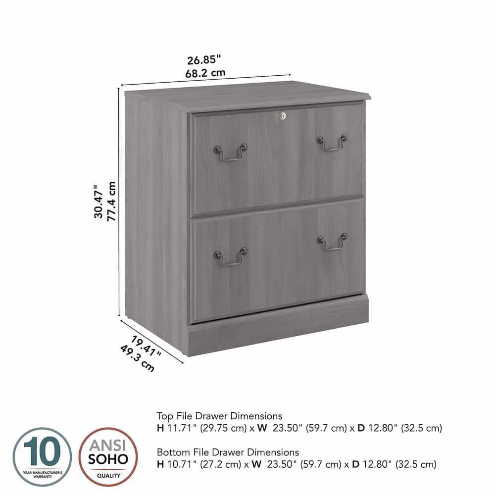 Saratoga 2 Drawer Lateral File Cabinet in Modern Gray
