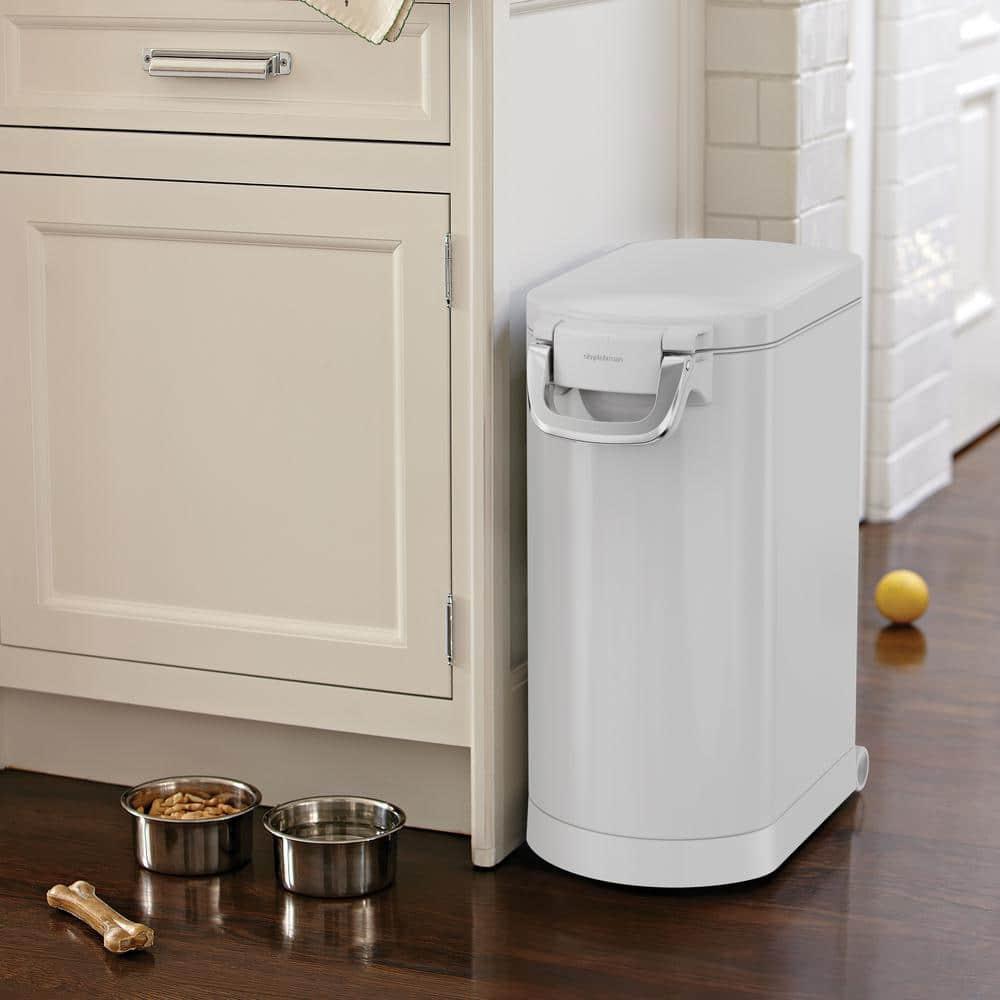 simplehuman Pet Food Storage Container Stainless Steel for Dog Food, Cat Food, and Bird Feed