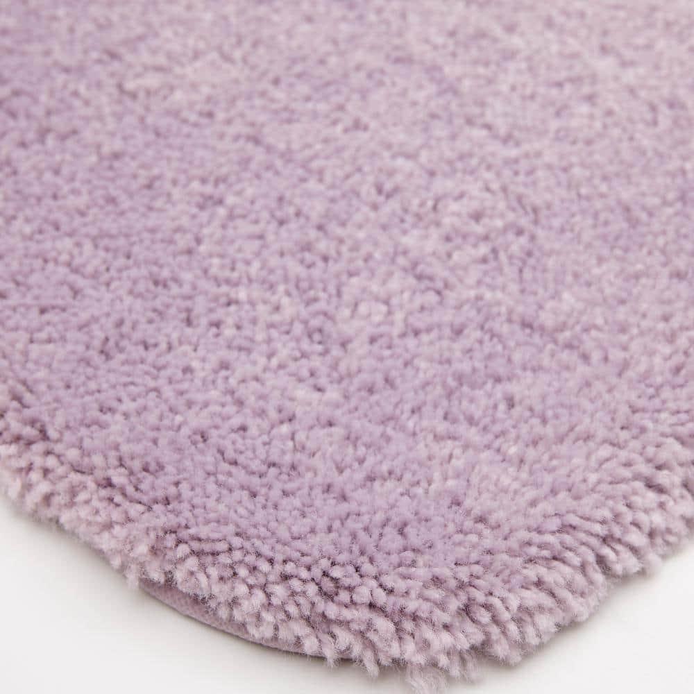 Mohawk Home Pure Perfection Nylon Bath Rug Contour, Lavender 1'8" x 2'