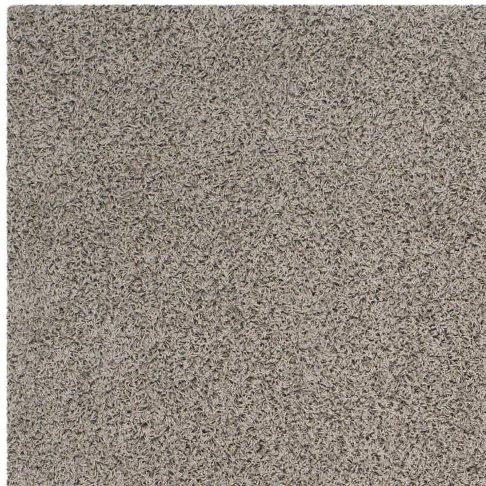 SAFAVIEH Athens Solid Plush Shag Area Rug, Light Grey, 10' x 14'