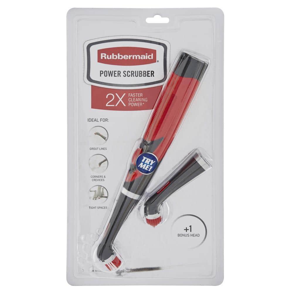 Rubbermaid Power Scrubber with 1 All-Purpose Scrubbing Head and 1 Grout Scrubbing Head