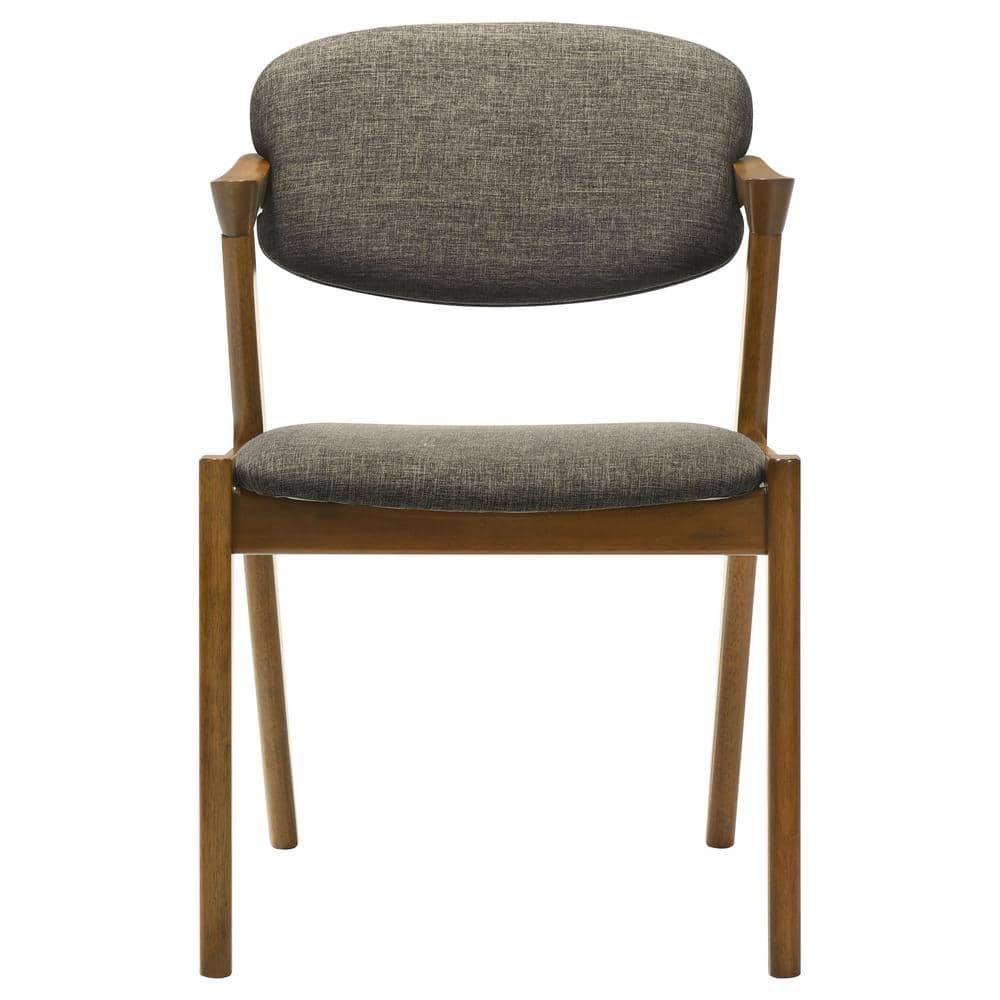 Saltoro Sherpi Wooden Modern Dining Side Chair, Gray, Set of 2
