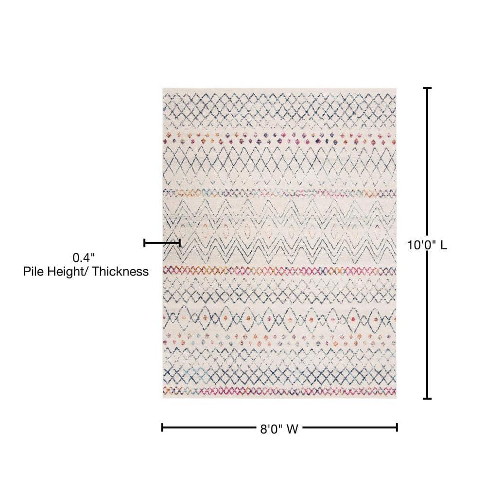 Madison 700 MAD798 Power Loomed Indoor Area Rug - Ivory/Dark Blue - 8'x10' - Safavieh