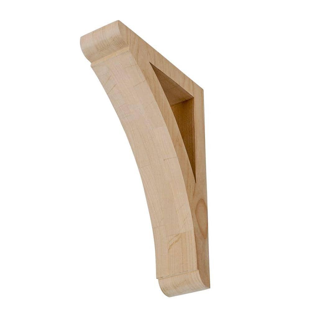 Architectural Products by Outwater L.L.C. 12 in x 2-1/2 in x 8 in Unfinished Medium Solid Traditional Plain Wood Bracket Corbel