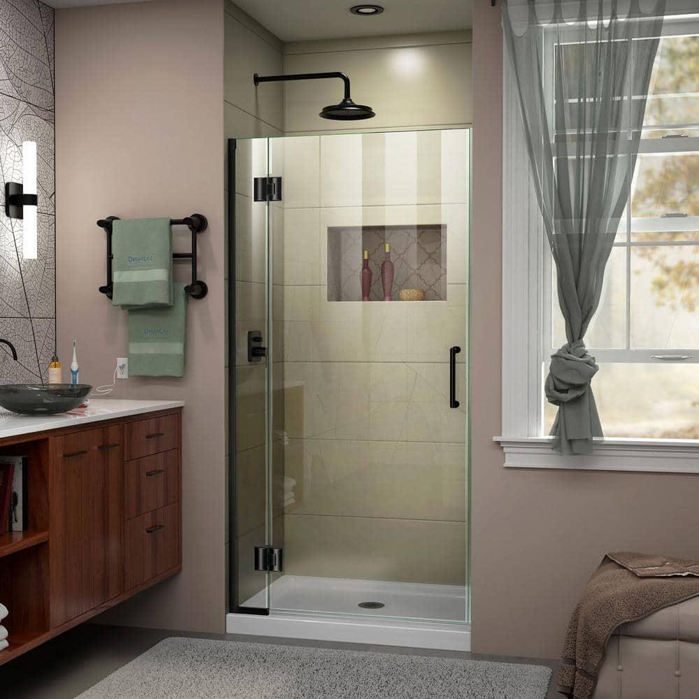 Unidoor-X 24 " W x72" H Hinged Frameless Shower Door