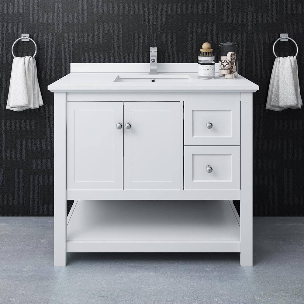 Fresca Manchester 42" Freestanding Single Sink Bathroom Vanity with Integrated Sink (Faucet Not Included)