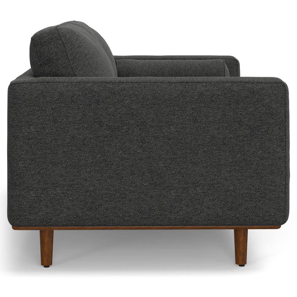 Simpli Home Morrison  Sofa and Ottoman Set in Woven-Blend Fabric