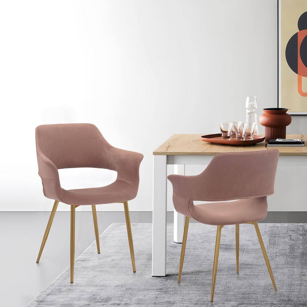 Gigi Velvet Metal Dining Room Chair - Armen Living