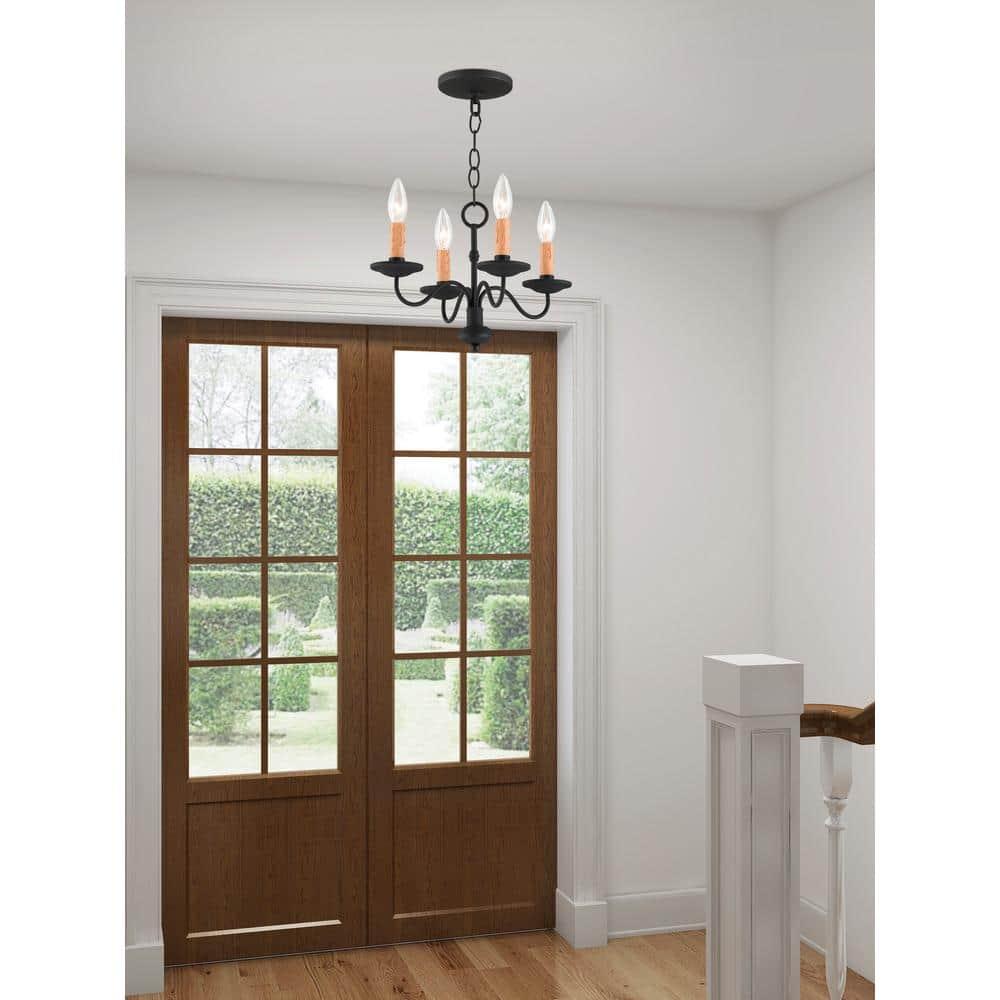 Livex Lighting Heritage Mini Chandelier in Black