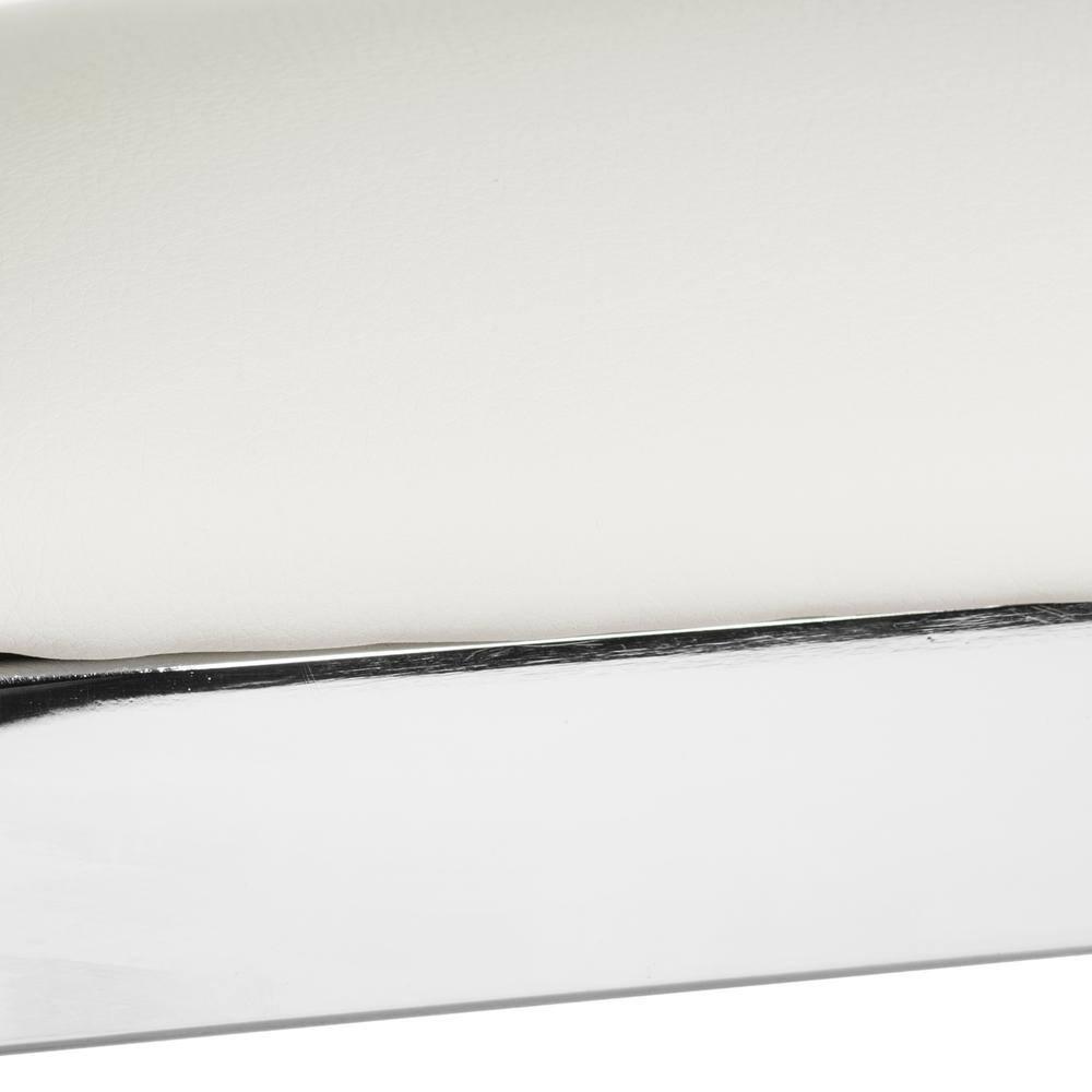 Zoey 35"H Stainless Steel Cross Back Counter Stool - FOX2035 - White - Safavieh Couture