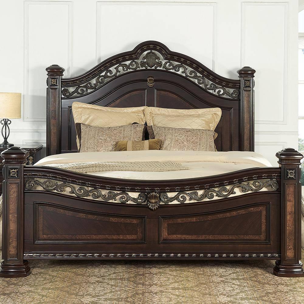 Steve Silver Monte Carlo Rich Cocoa Chocolate Queen Bed Complete