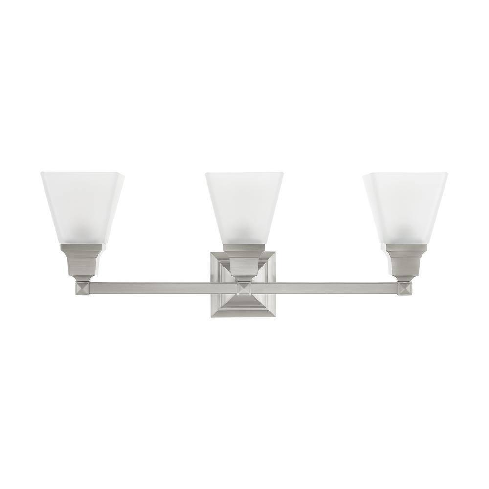 Livex Lighting Mission 3 - Light Vanity in  Brushed Nickel