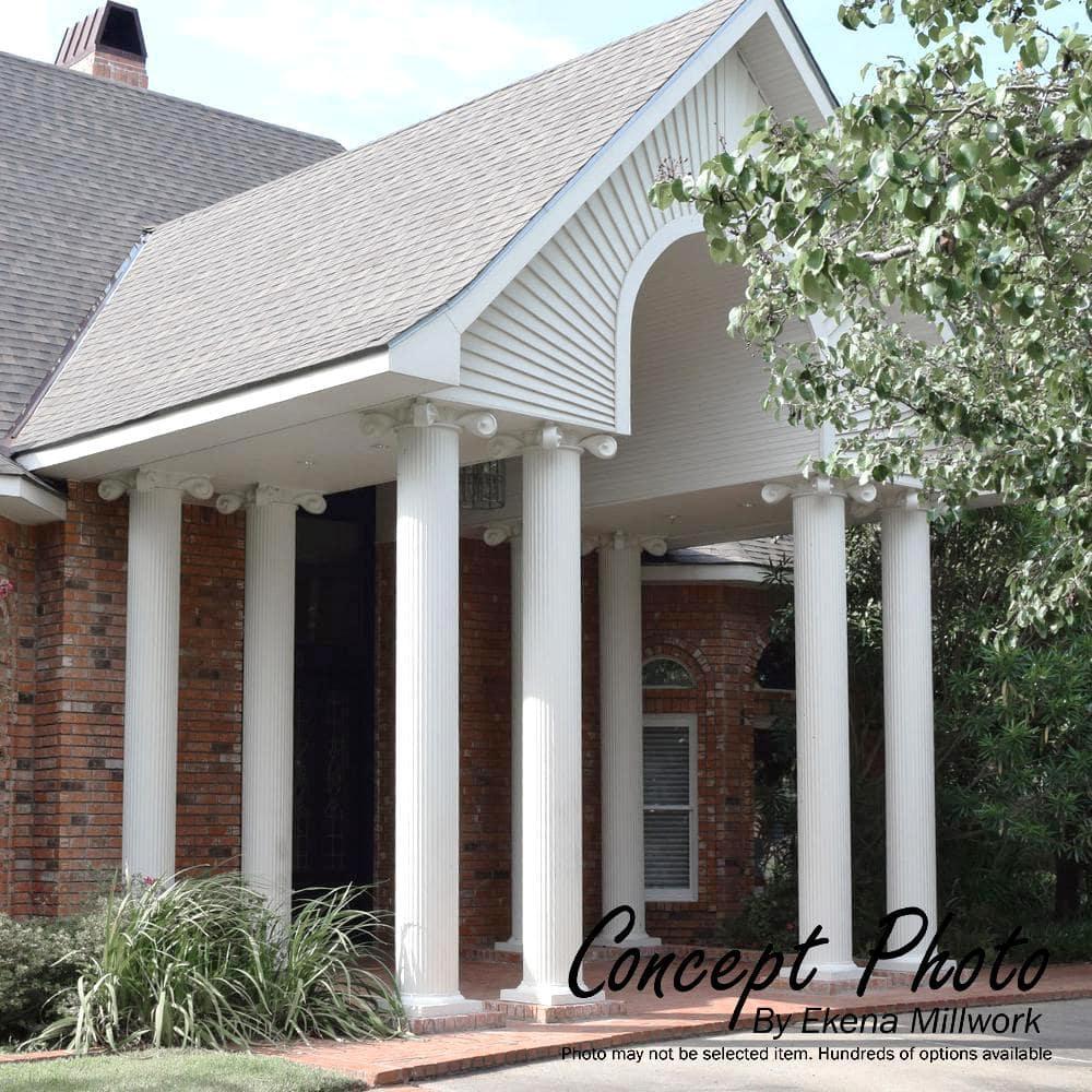 6" x 9' Endura-Aluminum Wellington Style Column, Square Shaft (For Post Wrap Installation), Non-Tapered, Gloss White Finish w/ Capital & Base