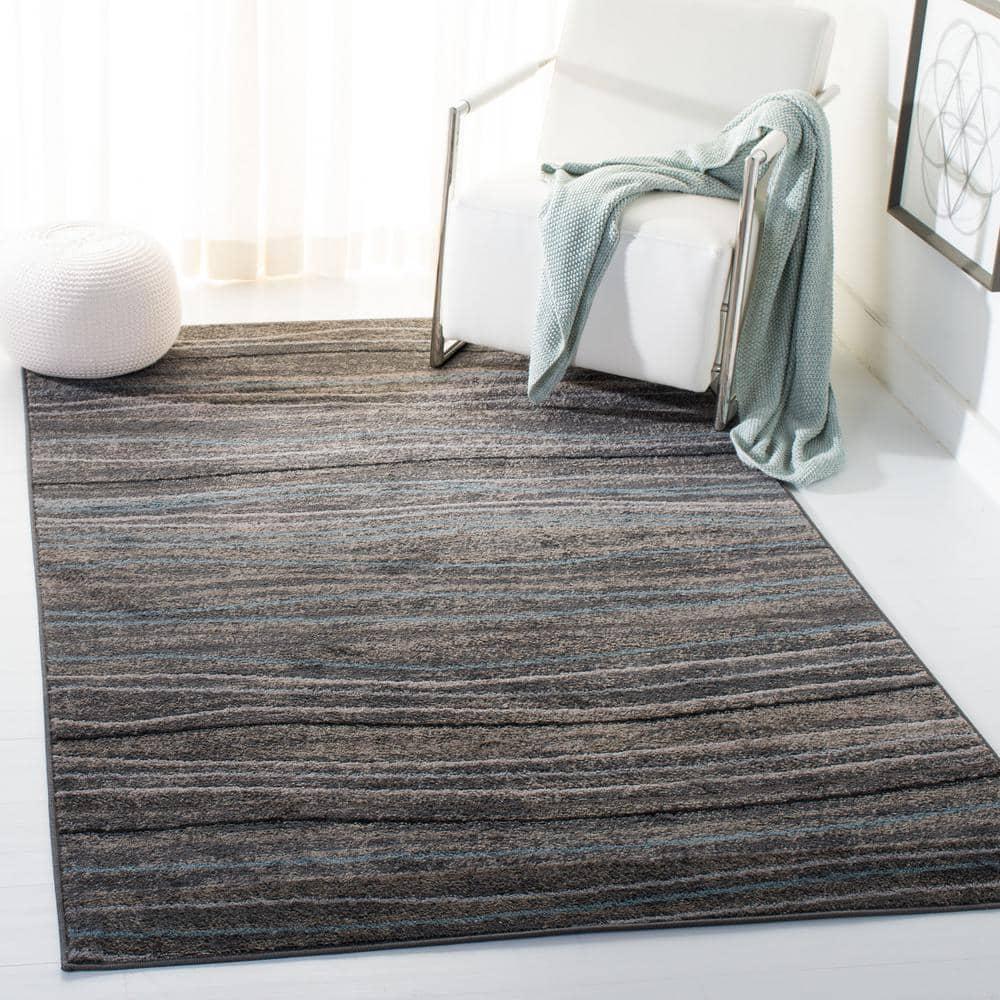 Amsterdam AMS111 Power Loomed Indoor Area Rug - Silver/Beige - 6'7"x9'2" - Safavieh