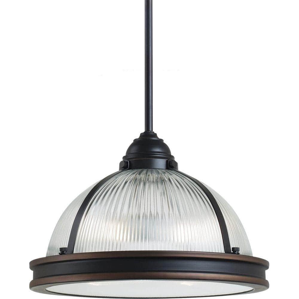 Autumn Bronze Prismatic Glass 2-Light Pendant