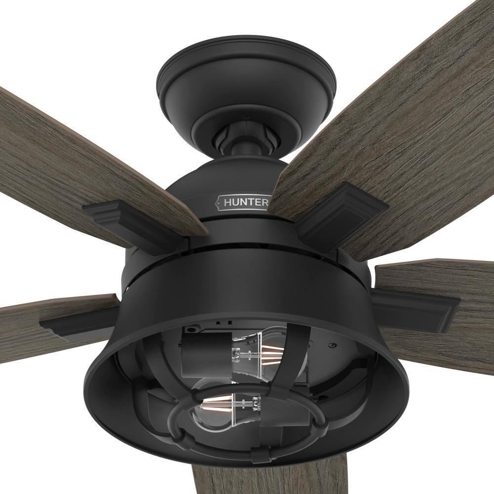 52" Hampshire 5 - Blade Ceiling Fan With LED Light Kit And Handheld Remote