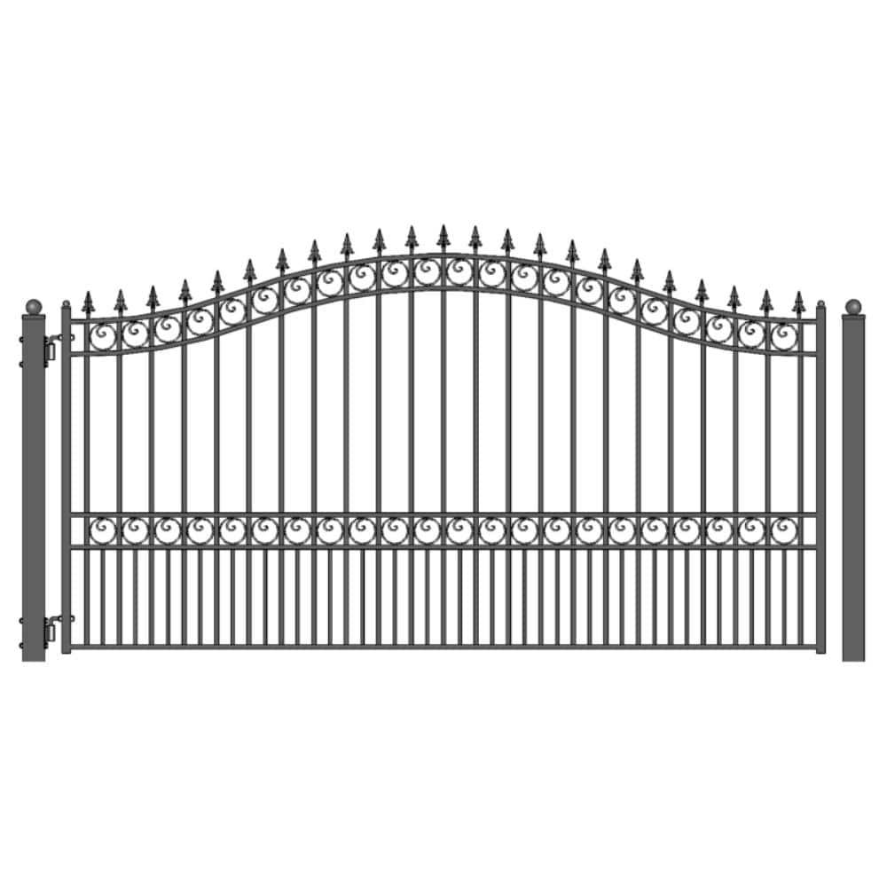 ALEKO Steel Single Swing Driveway Gate - LONDON Style