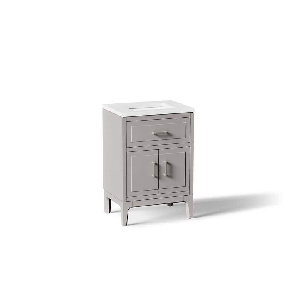 Seer 24" Freestanding Single Bathroom Vanity Cabinet with Sink and Quartz Top