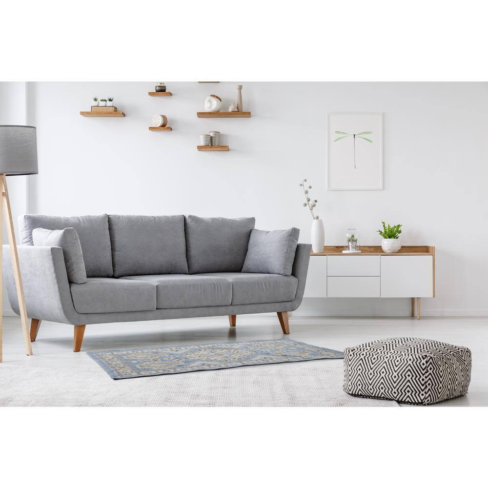 French Connection French Connection Oriental Flatweave Cotton Blue Area Rug