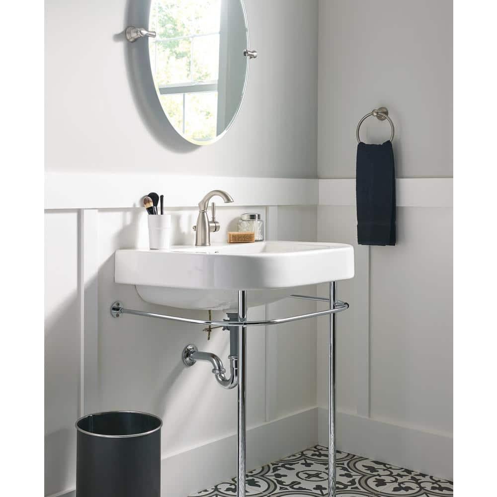 Moen Sarona Single Hole Bathroom Faucet with Drain Assembly and Optional Deckplate